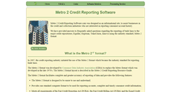 Desktop Screenshot of metro2creditreportingsoftware.com