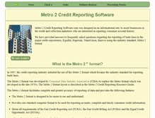Tablet Screenshot of metro2creditreportingsoftware.com
